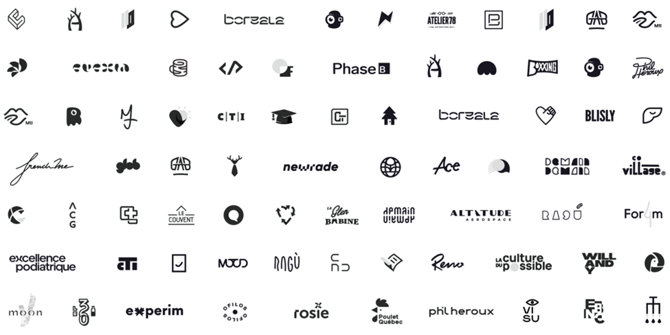 Compilation de logos faits par Phil Héroux